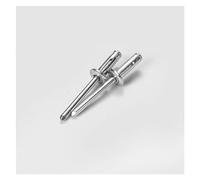 DAGROD SeroNi Remache Ciego Plegable Plateado, Remache de aleación de Aluminio, Tipo Plegable, 3,2mm, 4,0mm, 4,8mm, Material Suave o plástico, 30/50 Uds.(50Pcs,4.0x18.8mm)