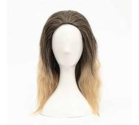 Dagua Peluca Cosplay Anime,Aquaman Peluca,Gradient Brown Short Curly Peluca Cosplay,con Red de Peluca Gratis,Halloween Hair,para Cosplay De Fiesta Diari(Color:Style 2)