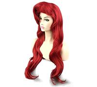 Dagua Peluca Cosplay Anime,Peluca Ariel,Red Long Wavy Peluca Cosplay,con Red de Peluca Gratis,Halloween Hair,para Cosplay De Fiesta Diari(Size:Style 2)