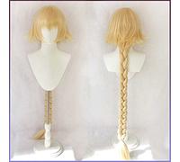 Dagua Peluca Cosplay Anime,Peluca Fate Grand Order Jeanne D'Arc,Double Ponytail Blonde Peluca Cosplay,con Red de Peluca Gratis,Halloween Hair,para Cosplay De Fiesta Diari(Size:Style 2)