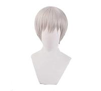 Dagua Peluca Cosplay Anime，Peluca Hana Uzaki，Grey Gradient Black Short Peluca Cosplay,con Red de Peluca Gratis,Halloween Hair,para Cosplay de Fiesta diari