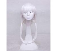 Dagua Peluca Cosplay Anime,Peluca High School DXD Koneko Toujou,Long White Bob Peluca Cosplay,con Red de Peluca Gratis,Halloween Hair,para Cosplay De Fiesta Diari