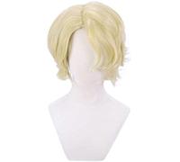 Dagua Peluca Cosplay Anime,Peluca Hōsekisho Richard-shi no Nazo Kantei Ranasinghe de Vulpian,Blonde Short Peluca Cosplay,con Red de Peluca Gratis,Halloween Hair,para Cosplay De Fiesta Diari