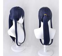 Dagua Peluca Cosplay Anime,Peluca IDOLiSH7 Banri Ogami,Blue Long Ponytail Peluca Cosplay,con Red de Peluca Gratis,Halloween Hair,para Cosplay de Fiesta diari