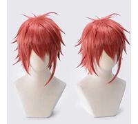 Dagua Peluca Cosplay Anime,Peluca IDOLiSH7 Riku Nanase,Red Short Peluca Cosplay,con Red de Peluca Gratis,Halloween Hair,para Cosplay de Fiesta diari