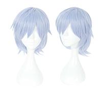 Dagua Peluca Cosplay Anime，Peluca IDOLiSH7 Tamaki Yotsuba，Blue Short Peluca Cosplay,con Red de Peluca Gratis,Halloween Hair,para Cosplay de Fiesta diari