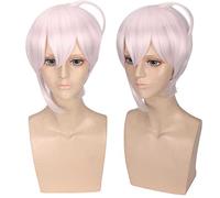 Dagua Peluca Cosplay Anime,Peluca IDOLiSH7 Tenn Kujo,Short White Peluca Cosplay,con Red de Peluca Gratis,Halloween Hair,para Cosplay de Fiesta diari