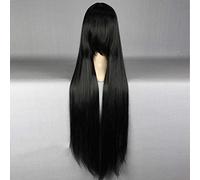 Dagua Peluca Cosplay Anime,Peluca K-On! Mio Akiyama,Black Long Straight Peluca Cosplay,con Red de Peluca Gratis,Halloween Hair,para Cosplay De Fiesta Diari