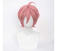 Dagua Peluca Cosplay Anime，Peluca Paradox Live REO Maruyama，Smoke Pink Short Peluca Cosplay,con Red de Peluca Gratis,Halloween Hair,para Cosplay De Fiesta Diari