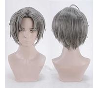 Dagua Peluca Cosplay Anime,Peluca Sarazanmai Mabu Akutsu,Grey Short Peluca Cosplay,con Red de Peluca Gratis,Halloween Hair,para Cosplay De Fiesta Diari