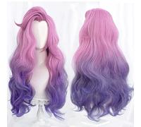 Dagua Peluca Cosplay Anime,Peluca Seraphine,Gradient Long Wave Peluca Cosplay,con Red de Peluca Gratis,Halloween Hair,para Cosplay de Fiesta diari(Color:Style 2)
