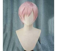 Dagua Peluca Cosplay Anime,Peluca Ten Count Shirotani Tadaomi,Pink Short Peluca Cosplay,con Red de Peluca Gratis,Halloween Hair,para Cosplay De Fiesta Diari