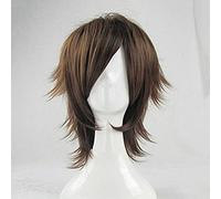 Dagua Peluca Cosplay Anime,Peluca Vampire Knight Kuran Kaname,Brown Short Peluca Cosplay,con Red de Peluca Gratis,Halloween Hair,para Cosplay De Fiesta Diari