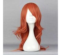 Dagua Peluca Cosplay,Peluca de Cosplay Final Fantasy XIII Oerba Dia Vanille,Long Orange Peluca,con Red de Peluca Gratis,Halloween Costume Cosplay,para Carnaval Navidad Fiesta