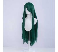 Dagua Peluca Cosplay,Peluca de Cosplay Re Zero Starting Life in Another World Crusch Karsten,Long Green Peluca,con Red de Peluca Gratis,Halloween Costume Cosplay,para Carnaval Navidad fies