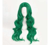 Dagua Peluca Cosplay,Peluca de Cosplay Sailor Moon Sailor Neptune,Long Green Curly Peluca,con Red de Peluca Gratis,Halloween Costume Cosplay,para Carnaval Navidad Fiesta(Color:Style 1)