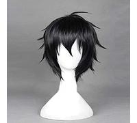 Dagua Peluca Cosplay,Peluca de Cosplay Seraph of The End Yuichiro Hyakuya,Short Black Peluca,con Red de Peluca Gratis,Halloween Costume Cosplay,para Carnaval Navidad Fiesta