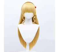 Dagua Peluca Cosplay，Peluca Love Live! Heanna Sumire，Blonde Long Straight Peluca,con Red de Peluca Gratis,Halloween Costume Cosplay,para Carnaval Navidad Fiesta