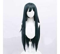 Dagua Peluca Cosplay，Peluca Love Live! Yuki Setsuna，Green Grey Long Peluca,con Red de Peluca Gratis,Halloween Costume Cosplay,para Carnaval Navidad Fiesta