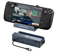 DAGUAIKA Steam Deck Dock, estación de acoplamiento 6 en 1 para Steam Deck (OLED)/ROG Ally/Legion Go (no para Rog Ally X), concentrador USB C con HDMI 4K a 60Hz, Gigabit Ethernet de 1000 Mbps, 3