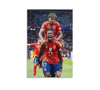 DAGUYS Póster 2024 de Nico Williams y Lamine Yamal de Campeones 1 impresión de arte fotográfico en lienzo para decoración moderna del hogar, pósteres de 20 x 30 pulgadas (50 x 75 cm)