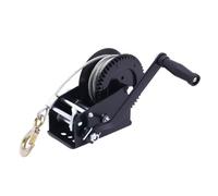 DAHAD Cabrestante manual, fuerza de tracción longitudinal hasta 500 kg, fuerza de tracción transversal hasta 1500 kg, dos relaciones de transmisión (4:1/8:1), enganche de remolque con cable de alambre