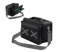 DAHAKII Funda de viaje para almacenamiento de juegos, funda protectora para consola Xbox Series X, controlador, cables, múltiples bolsillos separados para accesorios de juego, Black, Bolsa de viaje