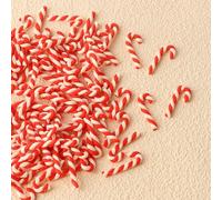 DAHI 100 piezas MINI bastones de caramelo decoración 25mm adorno para árbol de Navidad DIY Mini colgante de Navidad colgante de Navidad para árbol de Navidad, fiesta temática de Navidad, decoración