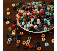 DAHI 1000 cuentas coloridas de plástico para manualidades con agujero grande para enhebrar joyas, pulseras y manualidades (color D)