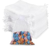 DAHI 17 x 23 cm bolsas de organza, 100 unidades, para rellenar, bolsas de joyas, bodas, bolsas de organza (17 x 23 cm/100 unidades)