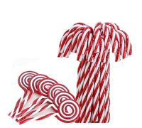 DAHI 22 piezas de bastones de caramelo para árbol de Navidad, juego de adornos de piruleta, bastón de caramelo para colgar como colgante navideño (16 bastones de caramelo + 6 piruletas)