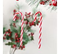 DAHI 32 Piezas Bastones Caramelo de Navidad Candy Cane Decoraciones para Árbol de Navidad Colgante Chuches Original -Rojo y Blanco (64 Color Rojo)