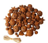 DAHI 98 campanas oxidadas de Halloween, estrellas de metal rústicas, vintage, para fiestas y proyectos de manualidades (Rusty-A)