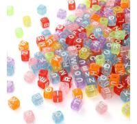 DAHI cuentas de letras 1000 piezas Letras Pulseras acrílicas cubas para Pulseras "A-Z" Abalorios para Hacer Pulseras