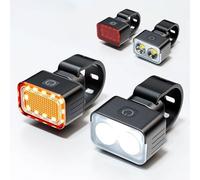 DAHJSD Luces Bicicleta para Giant Cross City RX W 2014 - Luz Recargable USB Delantera y Trasera, Accesorios para Bicicleta Impermeable de Montaña Conducción Nocturna, C Front + Back