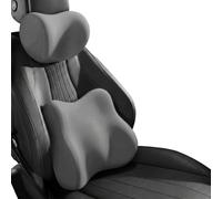 DAHJSD Reposacabezas Coche y Cojín Lumbar para Hyundai Kona Hybrid/Electric/N SUV 2018-2023, Soporte Lumbar y Almohada Cuello para Asiento de Auto, Transpirable Todo el Año,B Gray