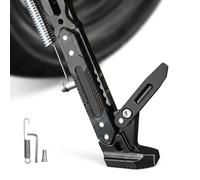 DAHJSD Soporte Lateral Motocicleta para Aprilia Caponord 1200 2011-2018, Pata de Cabra Ajustable de Aluminio con Base Antideslizante, Universal para Scooter Moto Dirt Bike,A Black