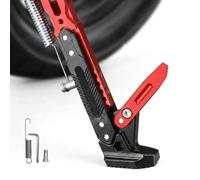 DAHJSD Soporte Lateral Motocicleta para Aprilia SXR 50 2021-2024, Pata de Cabra Ajustable de Aluminio con Base Antideslizante, Universal para Scooter Moto Dirt Bike,C Red