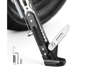 DAHJSD Soporte Lateral Motocicleta para Yamaha XT 250 1980-2024, Pata de Cabra Ajustable de Aluminio con Base Antideslizante, Universal para Scooter Moto Dirt Bike,B White