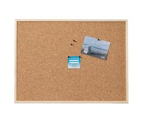 Dahle Tablero de anuncios de corcho (marco de madera, tablero de corcho, 7 mm de grosor, incluye 6 chinchetes) 30 x 40 cm