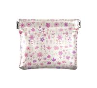 Dahlia - Cartera de piel sintética con diseño de flores rosas para hombres y mujeres