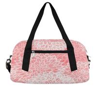 Dahlia Flower - Bolsas de lona para niñas y niños, bolsa de gimnasio ligera rosa para niños, bolsa de viaje pequeña para fin de semana, bolsa de viaje para baile, Dahlia Flower, 18.4L x 7.8W x 9.4H