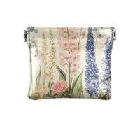 Dahlia Snapdragon - Monedero pequeño de piel sintética, accesorios de viaje únicos para mujeres, niños y niñas, Delphinium Rose Beige, 1 size, Moderno