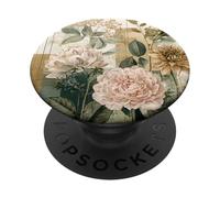 Dahlia y Collage de Flores de Rosa PopSockets PopGrip Adhesivo