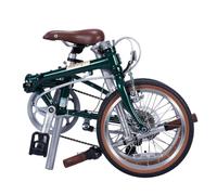 Dahon Boardwalk D7 Bicicleta Plegable para Adultos, Bicicleta de 16 Pulgadas con Cambio de 7 velocidades, Bicicleta Urbana Plegable para commuters y Viajes Verde Oscuro