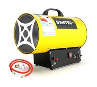 DAHTEC Calefactor de Gas Auxiliar 18-30 kW Potencia Regulable Cañón de Calor Soplador de Aire Caliente para Obras, Amarillo