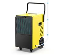 DAHTEC Deshumidificador Eléctrico Profesional (50 L/24h máx.) - Bomba de Agua Incorporada con Drenaje Continuo - Ideal para Viviendas, Bodegas y Espacios de Hasta 150 m²/380 m³