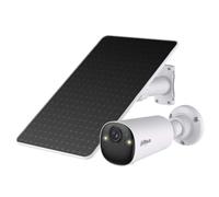 Dahua Apollo Bullet C1 4G Kit de cámara de vigilancia inteligente 4MP LTE / 4G con pilas AOV y panel solar incluido (blanco)