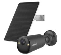 Dahua Apollo Bullet C1 4MP Kit de cámara de vigilancia inteligente con doble banda inalámbrica con AOV, Wi-Fi 6, incluye panel solar (negro)