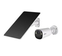 Dahua BF4C - Cámara de vigilancia solar para exteriores (4 MP, con 2,5 K HD y 122° de campo de visión, cámara solar, WiFi para exteriores con detección de IA, visión nocturna de color, IP66, audio